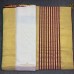 Balaramapuram Unakkupavu Handloom Tissue Saree – Bold Maroon & Gold Zari Stripe Body with Half Saree Pallu Design