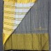 Balaramapuram Unakkupavu Handloom Tissue Saree – Gold & Black Zari Stripe Body with Half Saree Pallu Design