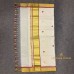 Balaramapuram Handloom Cotton Saree – All-Over Zari & Thread Motifs with Rust Kasavu Border