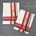 Balaramapuram Unakkupavu Single Set Mundu – Red & Dark Maroon Kara with Golden Kasavu & Patterned Neriyathu